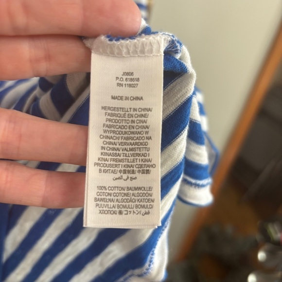 Boden Georgia Jersey T-shirt Cotton Dress blue Stripe Size 12 - Picture 6 of 7